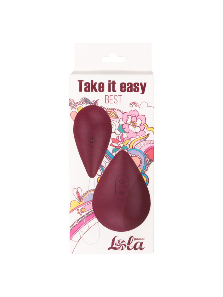 ВИБРОЯЙЦО С ПУЛЬТОМ УПРАВЛЕНИЯ TAKE IT EASY BEST WINE RED 