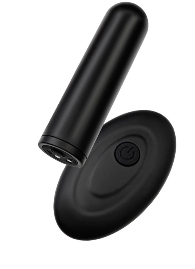 Вибропуля с пультом управления RealStick CALIBER, черная 