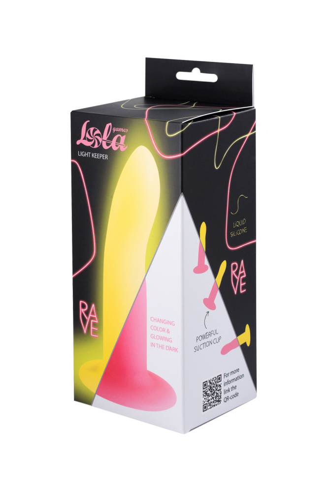 СВЕТЯЩИЙСЯ В ТЕМНОТЕ ДИЛДО RAVE LIGHT KEEPER 12см 