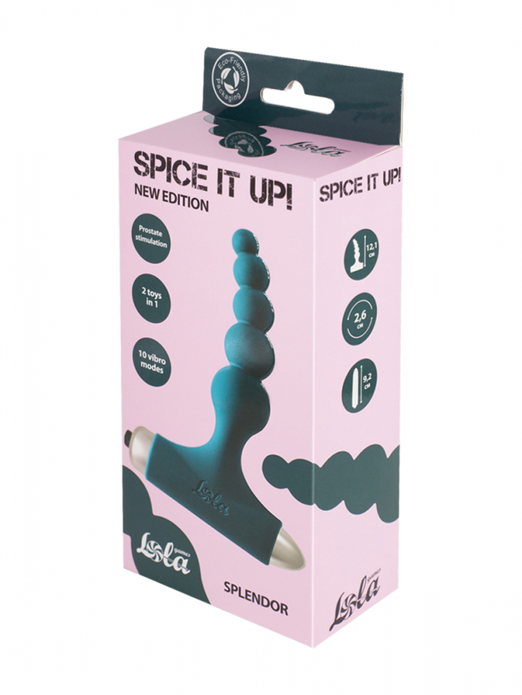 АНАЛЬНАЯ ПРОБКА С ВИБРАЦИЕЙ SPICE IT UP NEW EDITION SPLENDOR DARK GREEN 